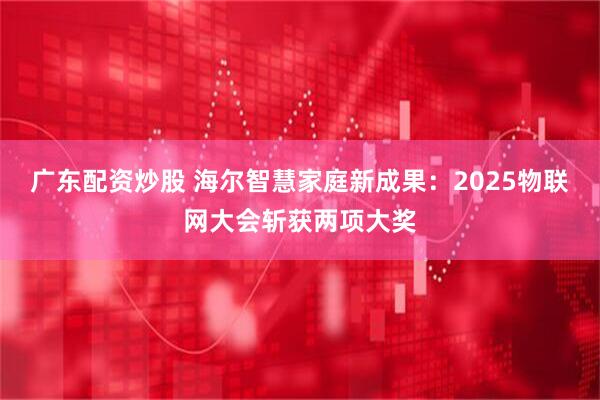 广东配资炒股 海尔智慧家庭新成果:2025物联网大会斩获两项大奖